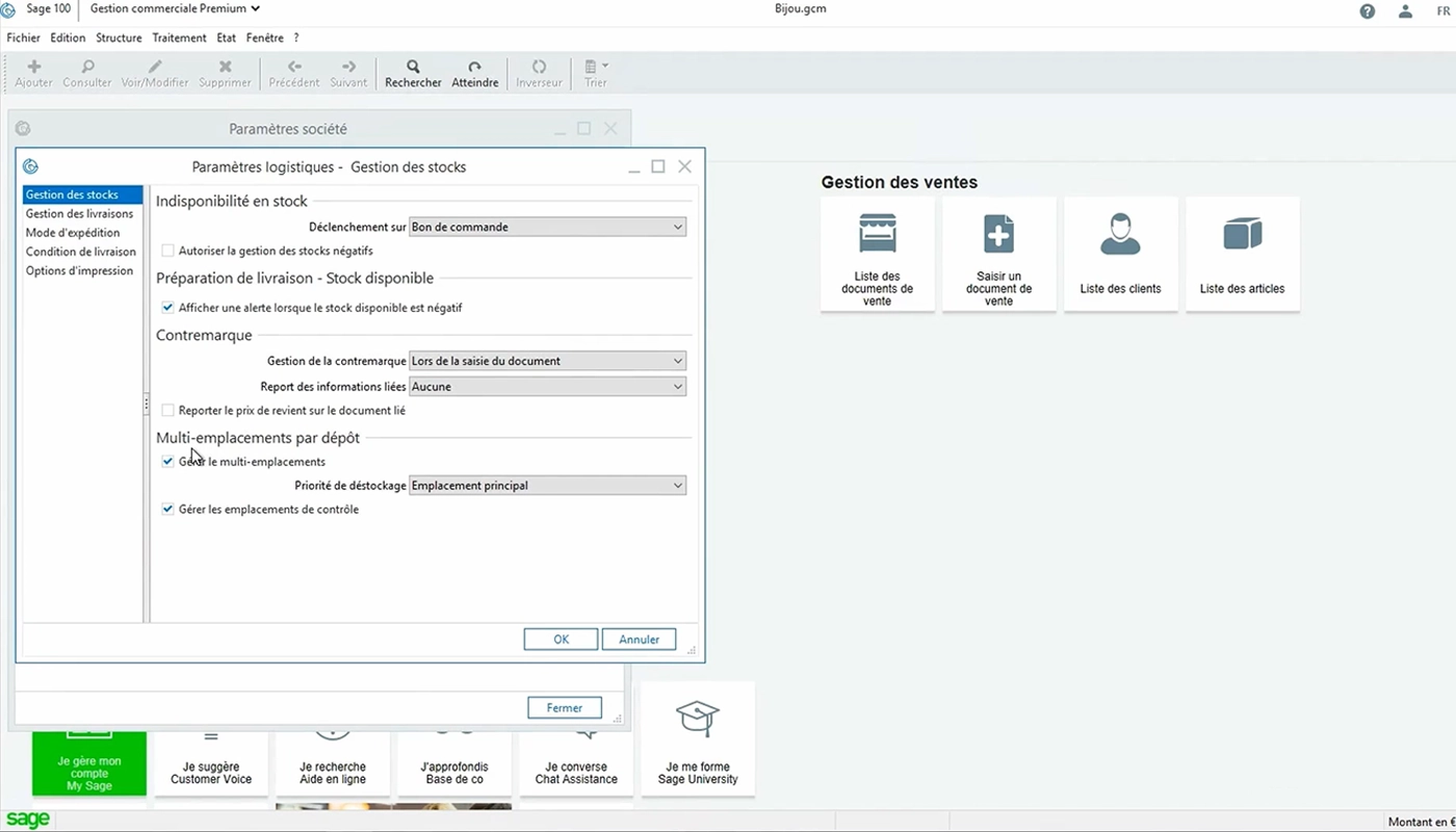 Sage 100 - Gestion de la Chaine Logistique